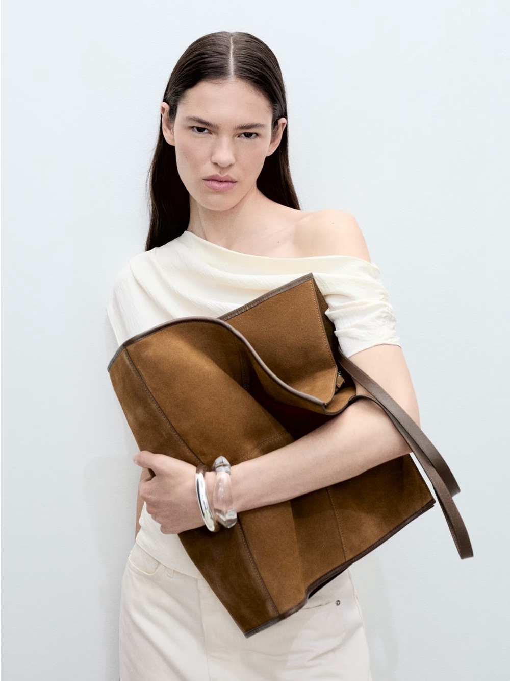 Mango ASYMMETRIC RUCHED TOP, Large - Picture 4 of 11